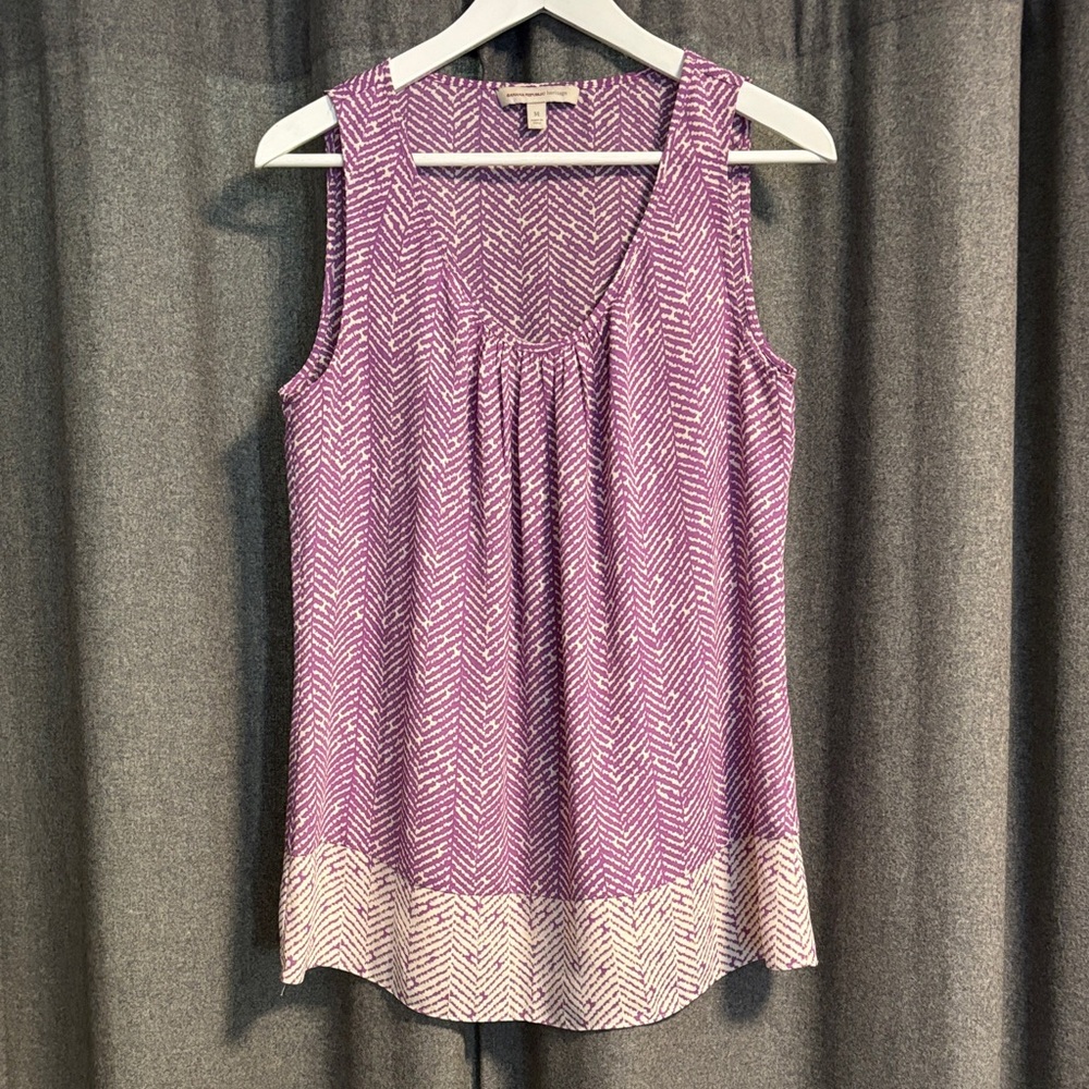 Banana Republic Purple Chevron Tank Top